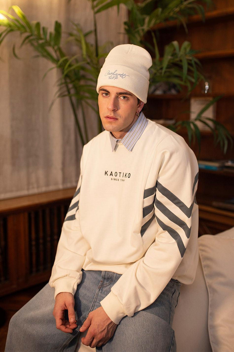 kaotiko Sudadera Chad Ivory / Board Rebajas