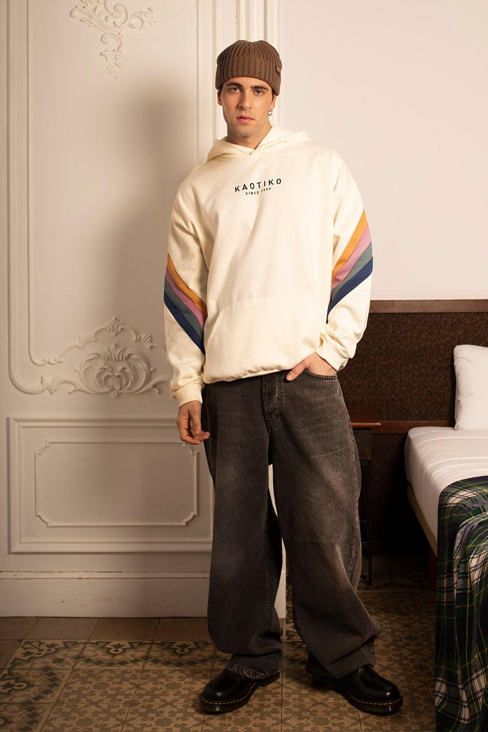 kaotiko Sudadera Walker Ivory / Orchid Ofertas