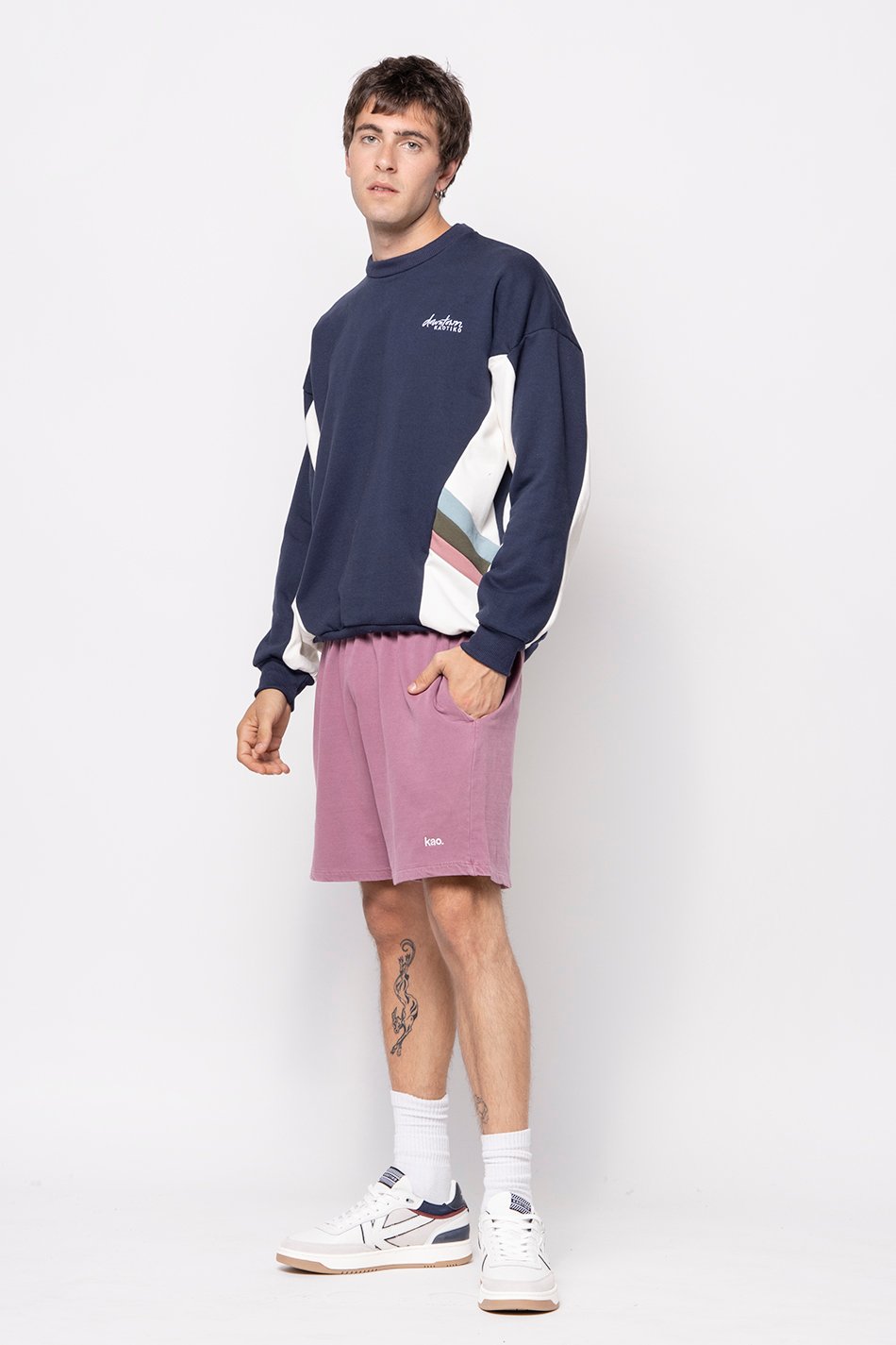 kaotiko Sudadera Munich Navy/ Ivory Gran oferta