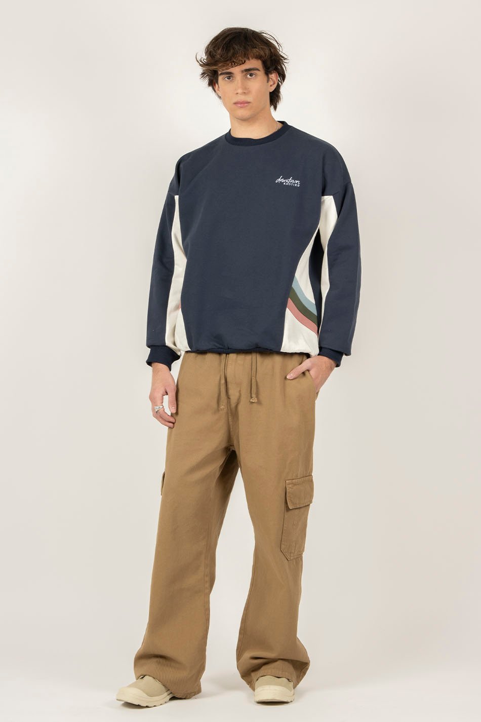 kaotiko Sudadera Munich Navy/ Ivory Gran oferta