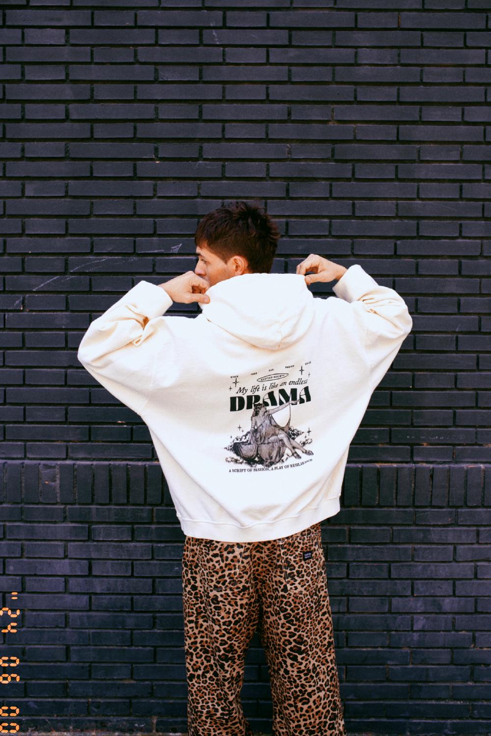 kaotiko Sudadera Washed Drama Ivory Tienda