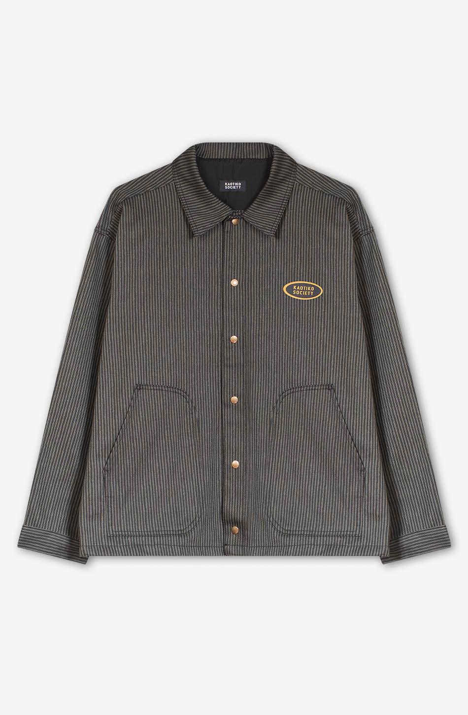 kaotiko Chaqueta Relaxed Stripes Green/ Black