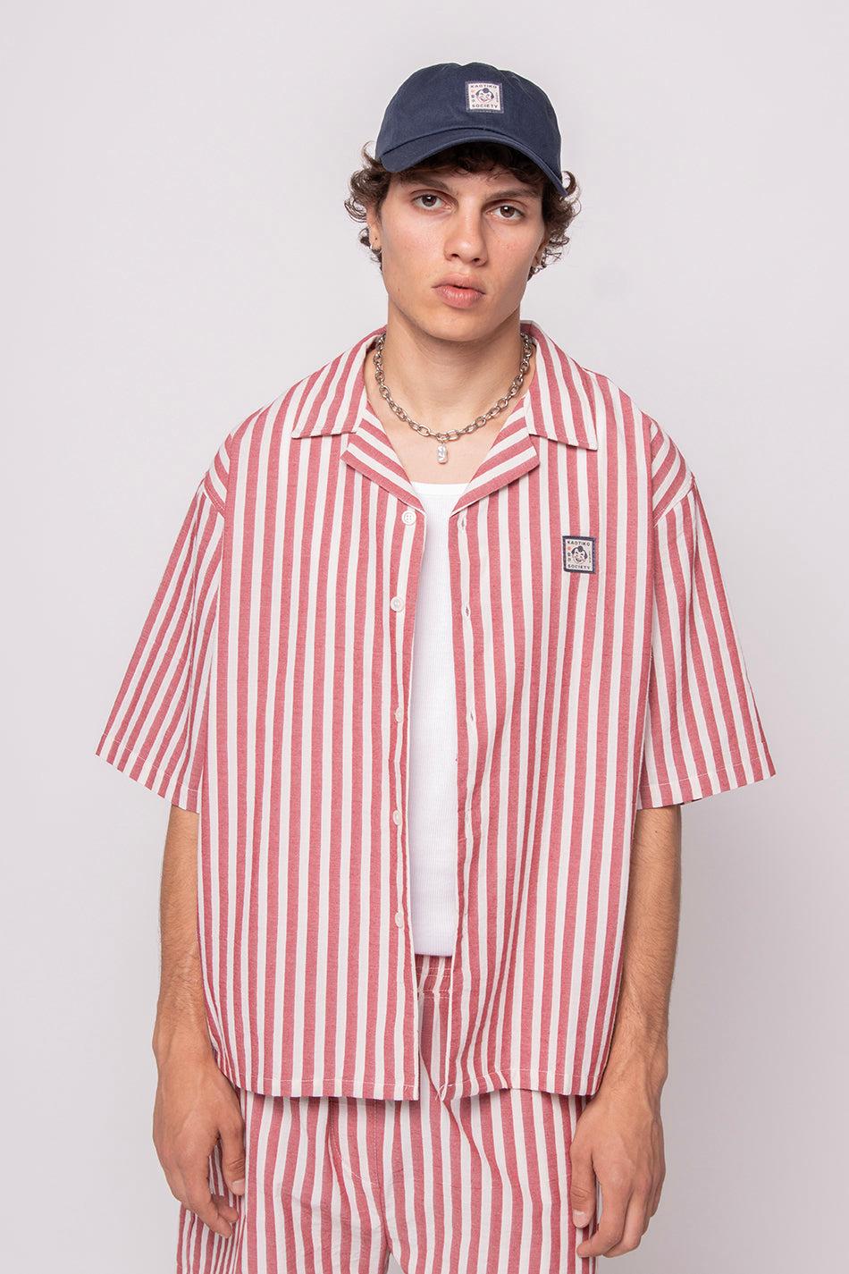 kaotiko Camisa Red Ivory Stripes Sumo Grandes ahorros