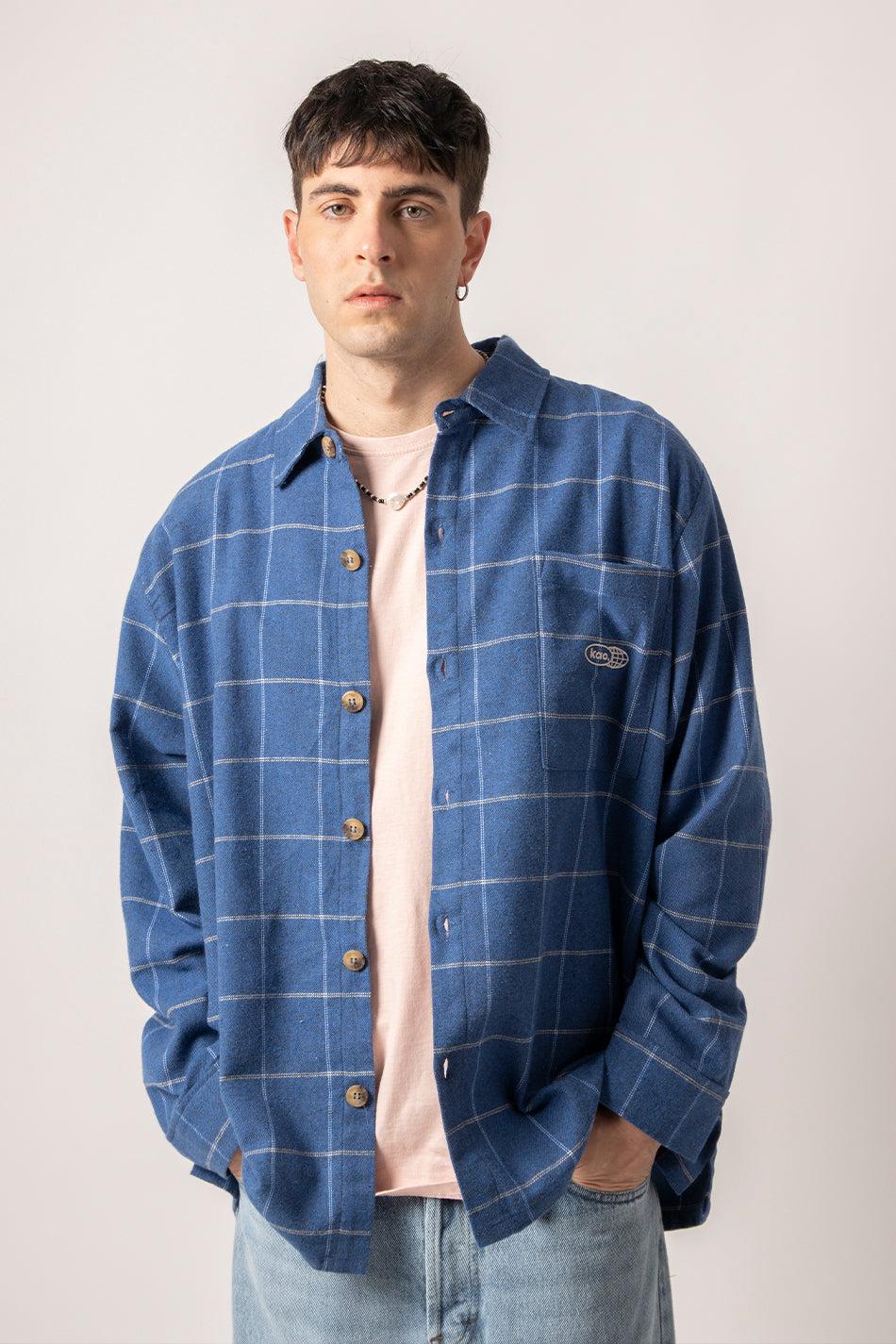 kaotiko Camisa Milton Checked Blue En oferta