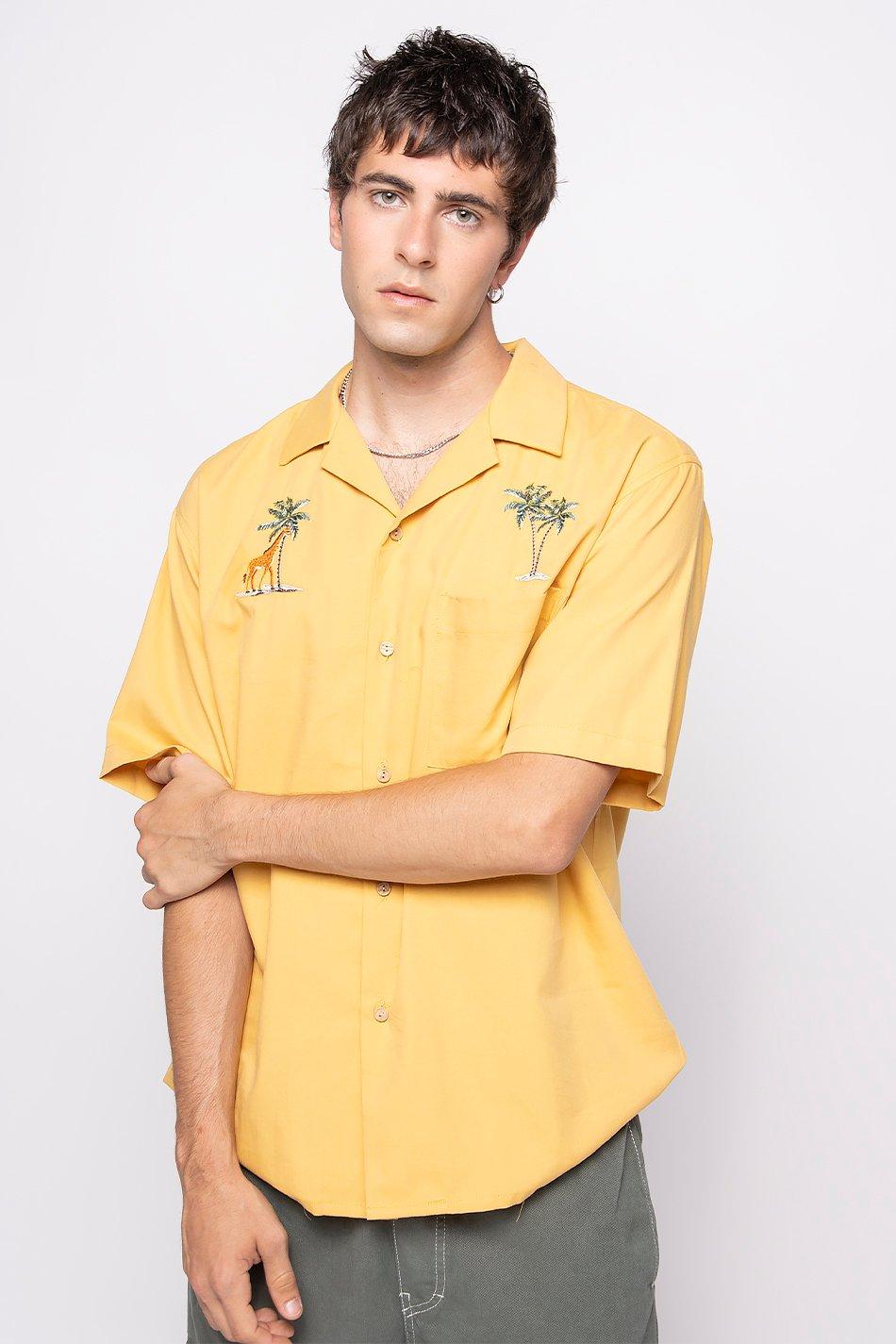 kaotiko Camisa Palm Safari Mostaza Tienda