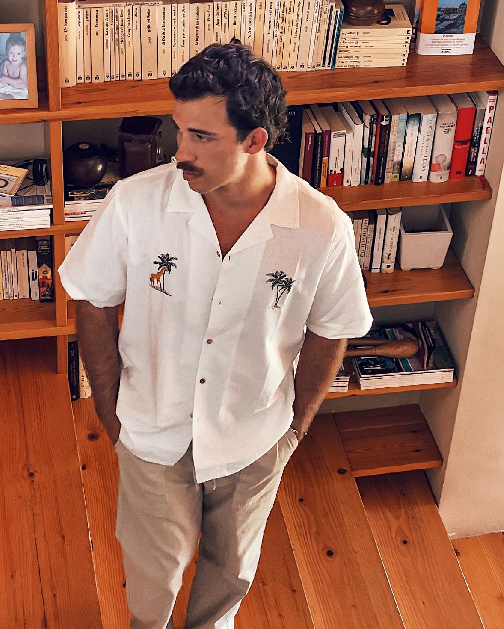 kaotiko Camisa Palm Safari White Tienda