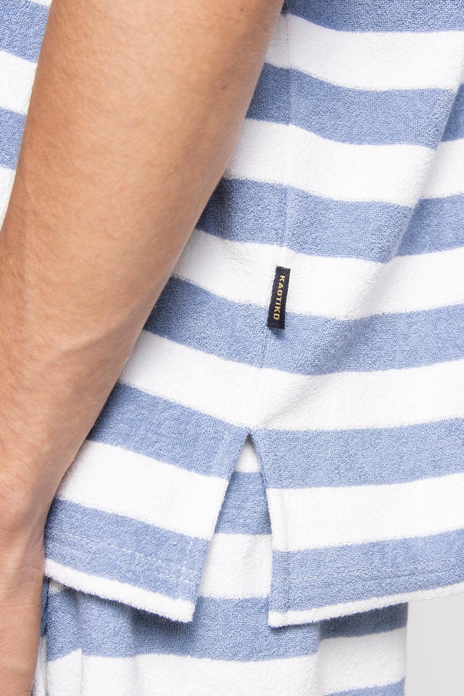 kaotiko Polo Towell Stripe Blue / White Liquidación