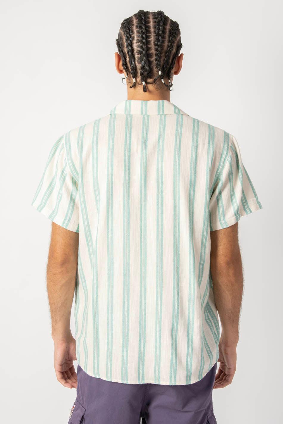 kaotiko Camisa Ozan Stripes Ivory/ Aqua ÚLTIMAS EDICIONES