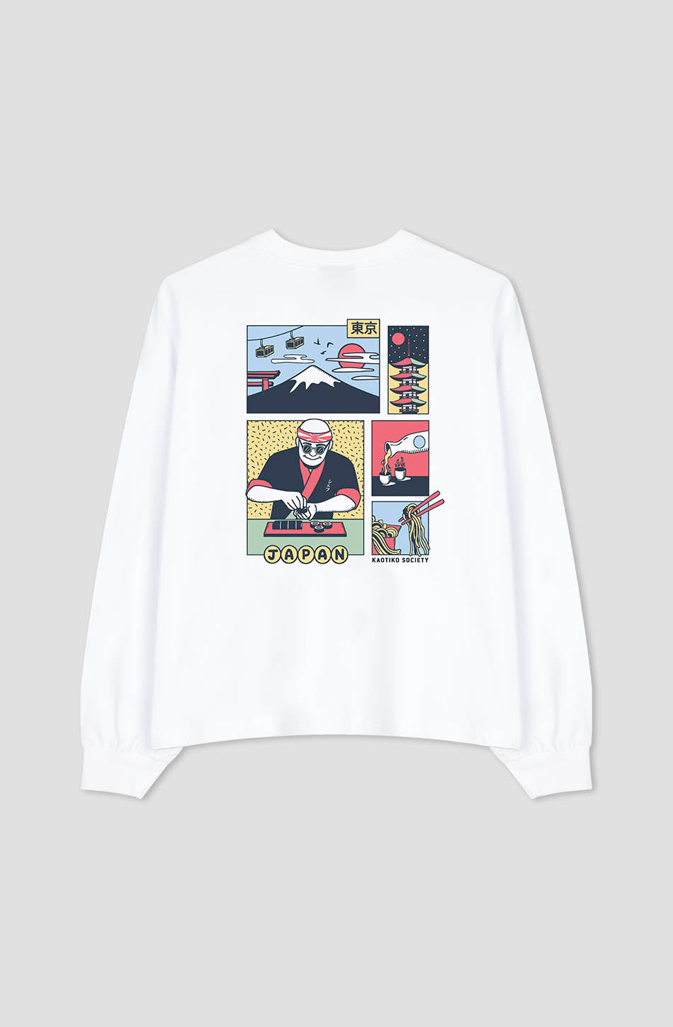 kaotiko Camiseta Japan Life Organic Cotton White