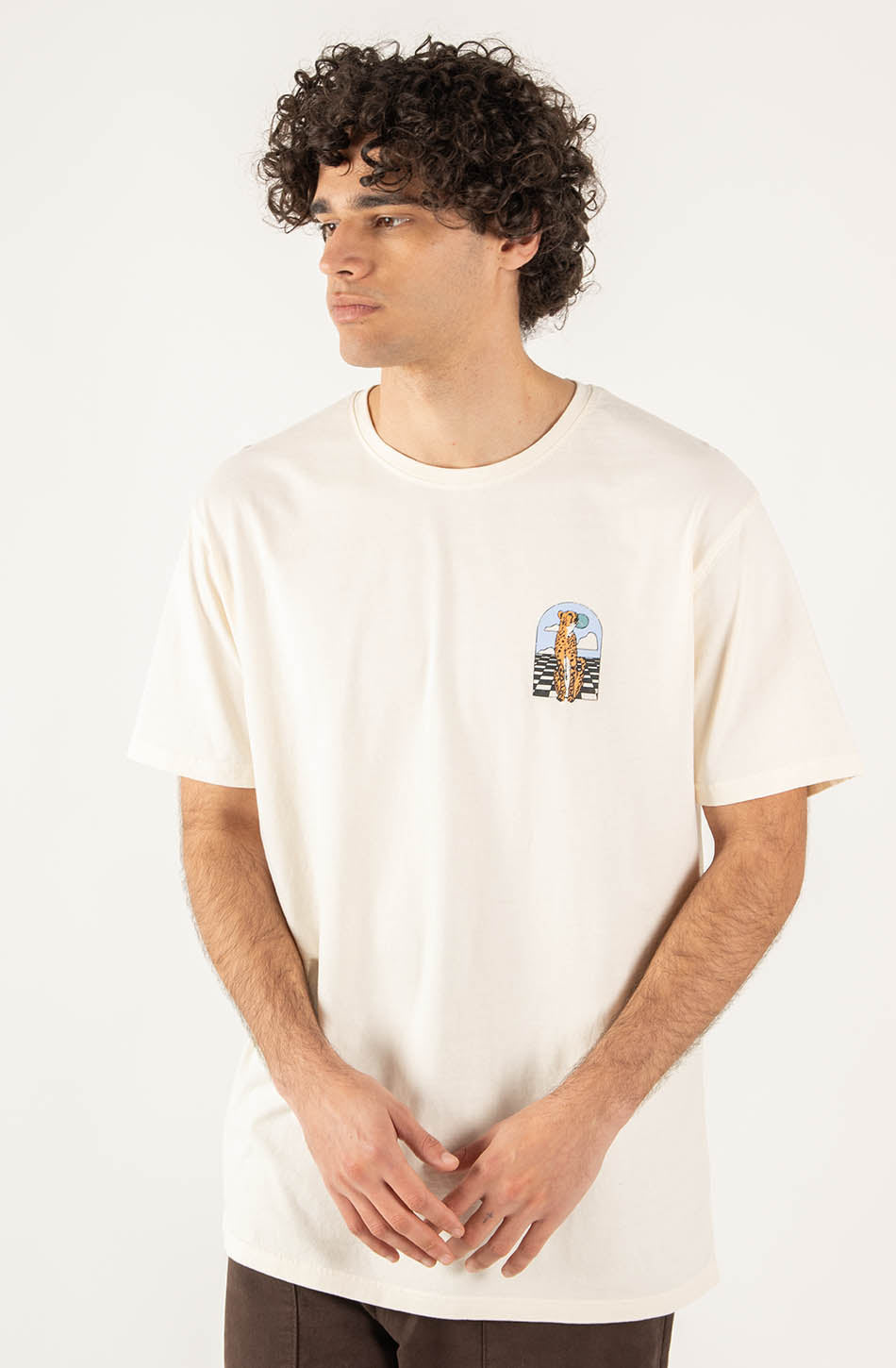 kaotiko Camiseta Washed Fearless Dreamer Ivory Liquidación