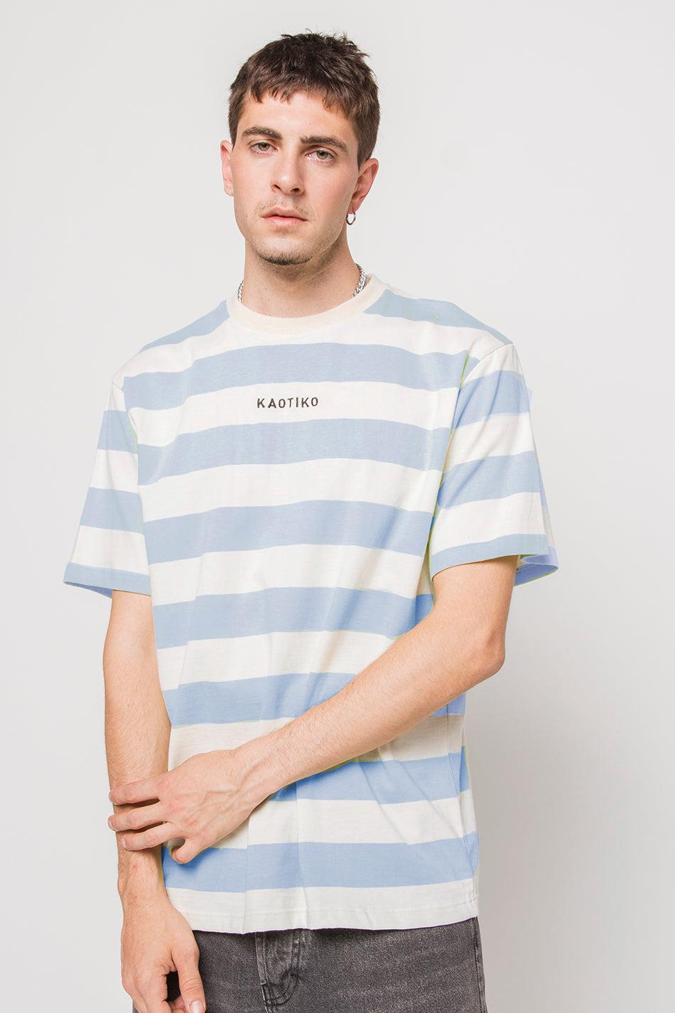 kaotiko Camiseta Niall Stripes Orchid Lila Envío internacional gratuito
