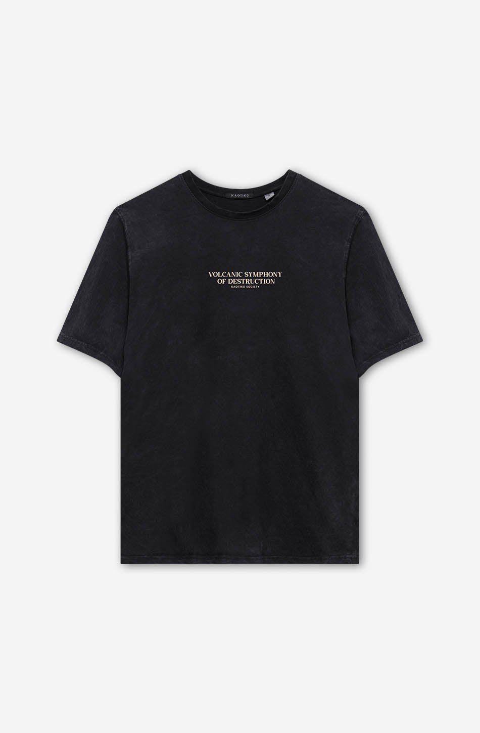 kaotiko Camiseta Washed Volcanic Symphony Black En oferta