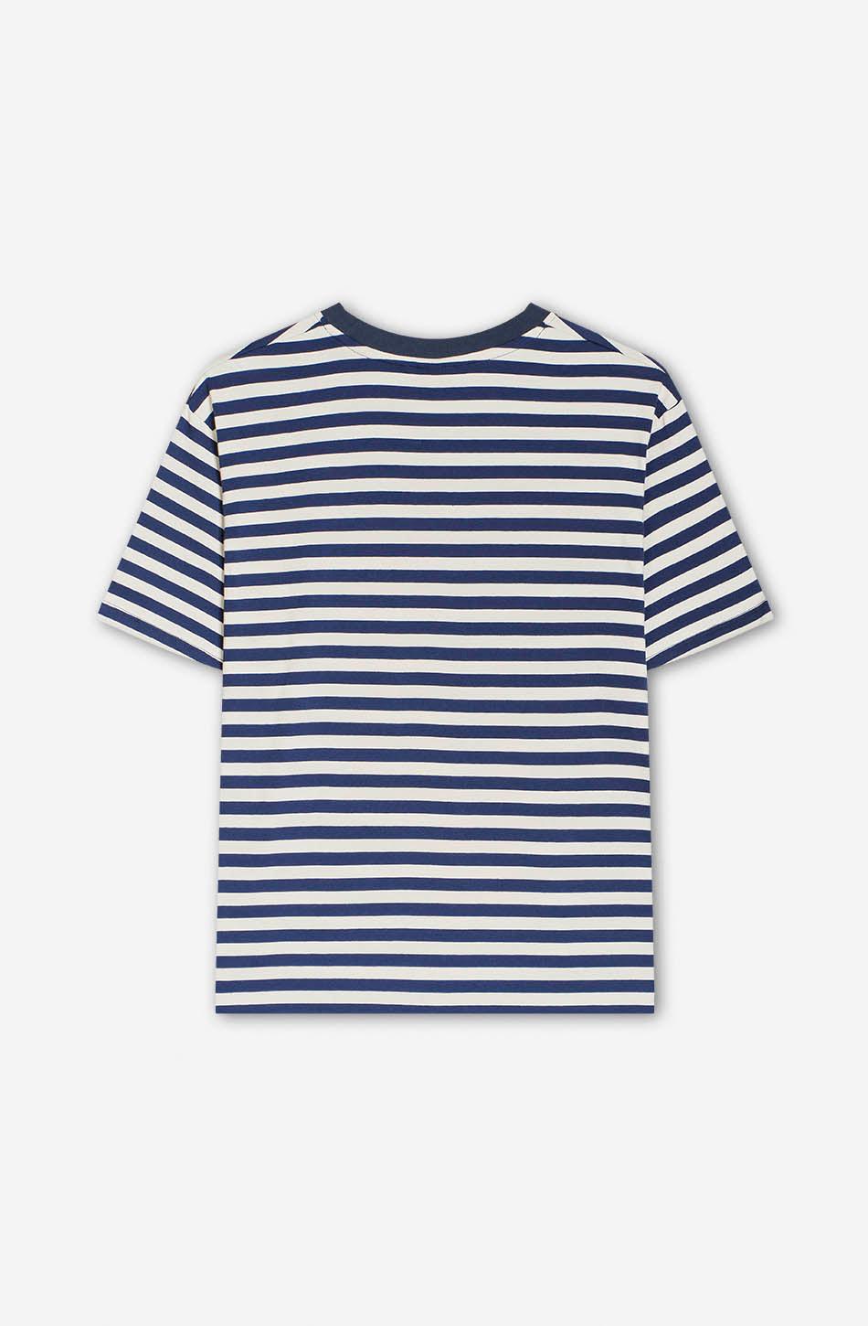 kaotiko Camiseta Stripes Bear Navy Ivory Devoluciones gratuitas