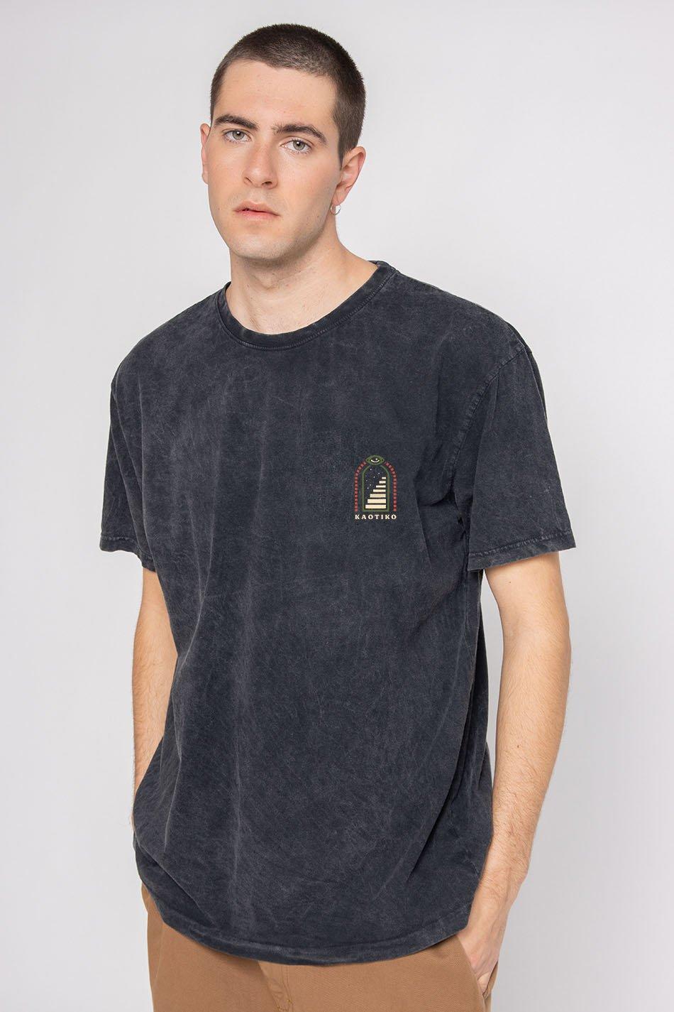 kaotiko Camiseta Washed Trust Your Intuition Black Venta caliente