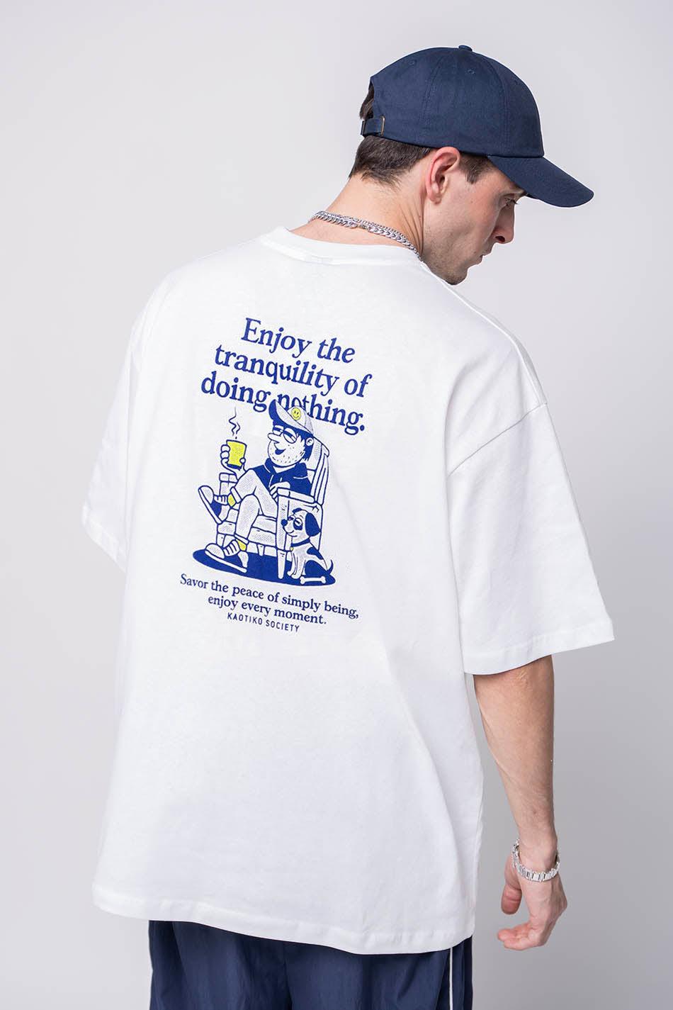 kaotiko Camiseta Doing Nothing Organic Cotton White Rebajas baratas