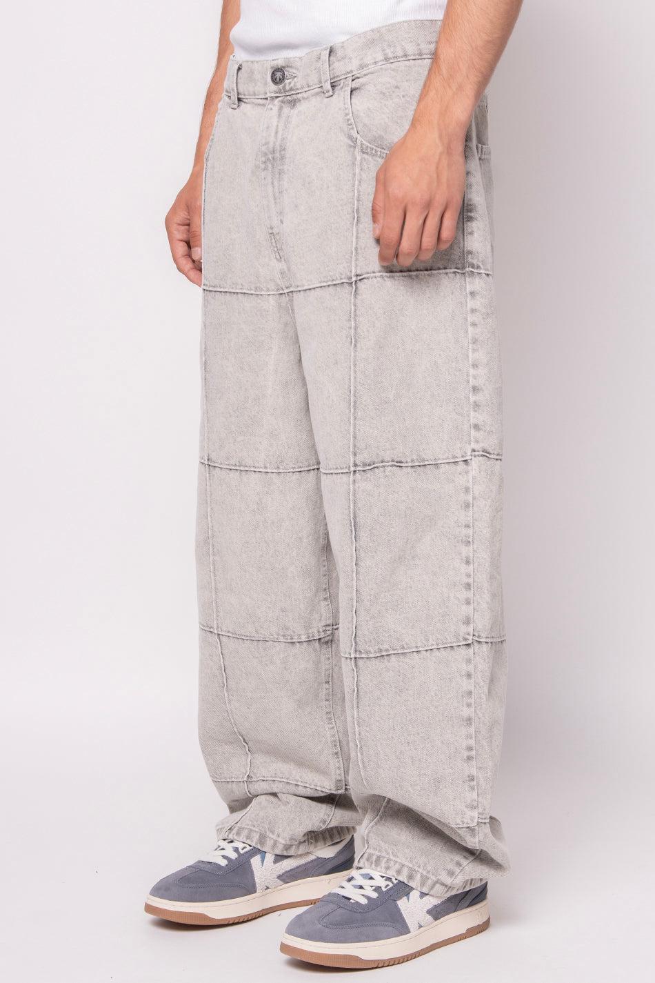 kaotiko Pantalón Washed Patched Pearl Gray Mejor oferta