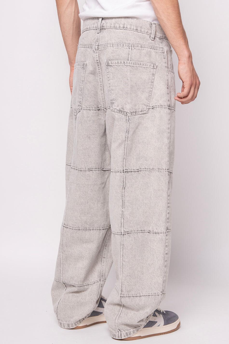 kaotiko Pantalón Washed Patched Pearl Gray Mejor oferta