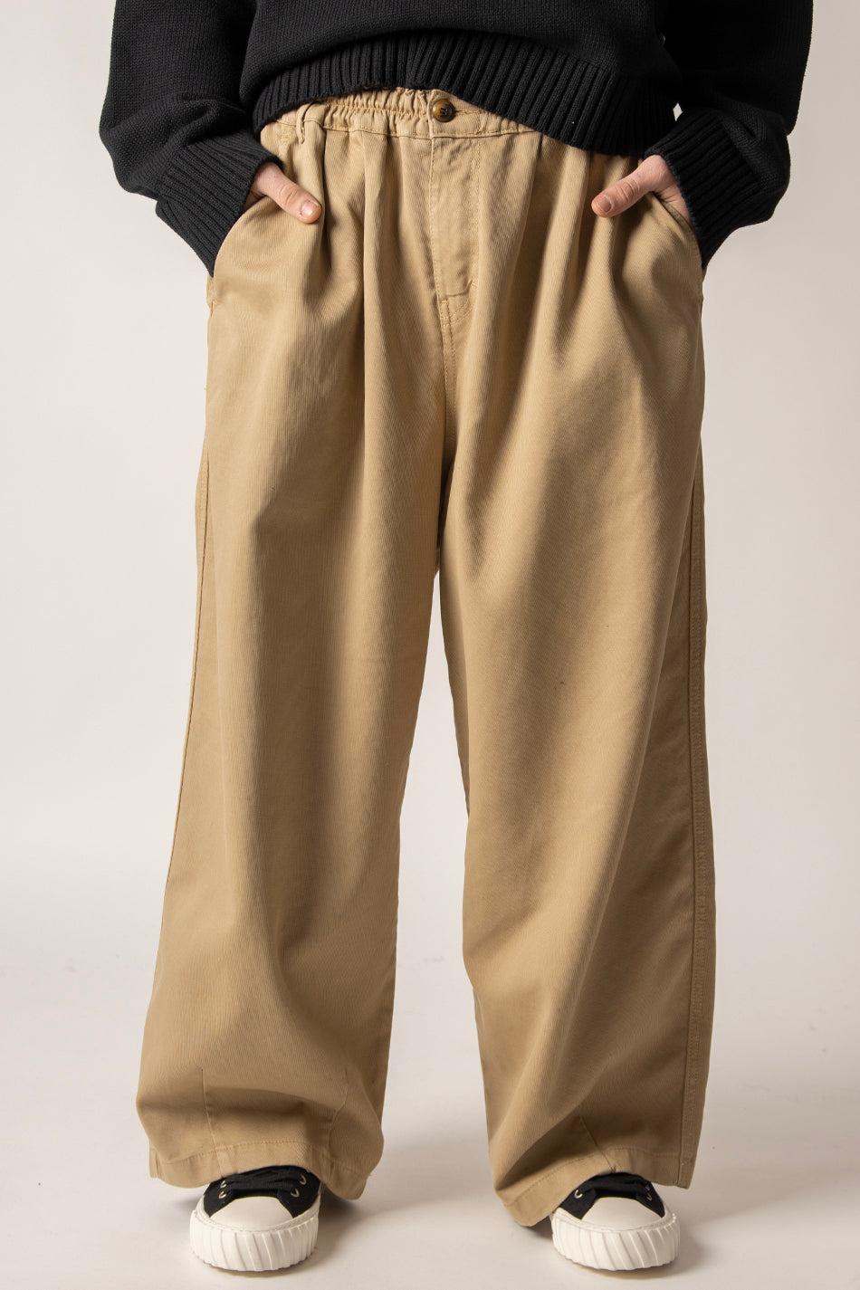 kaotiko Pantalón Dandy Wide Leg Camel Rebajas online
