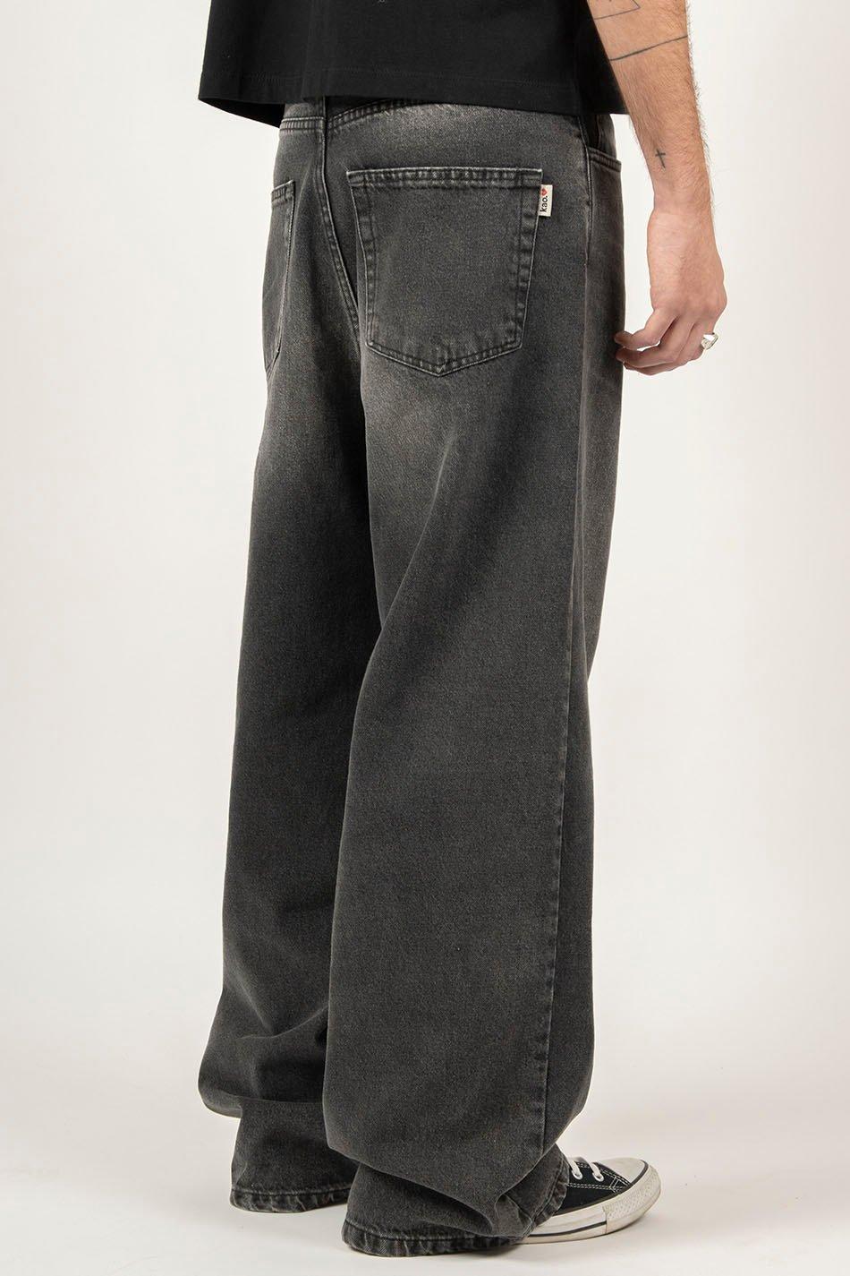 kaotiko Pantalón Loose Baggy Denim Black Solo hoy