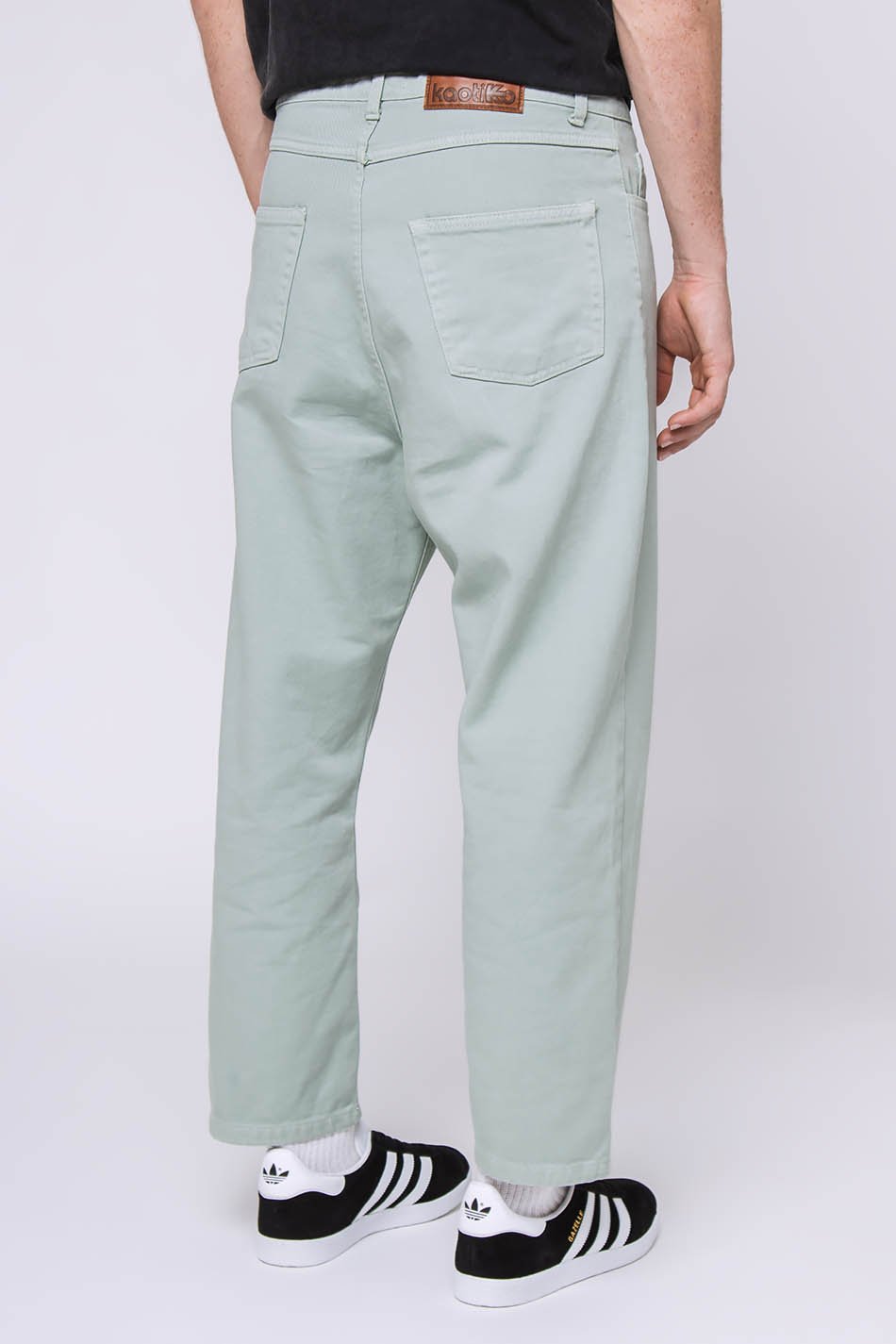kaotiko Pantalón Regular Cropped Denim Green Libre de impuestos