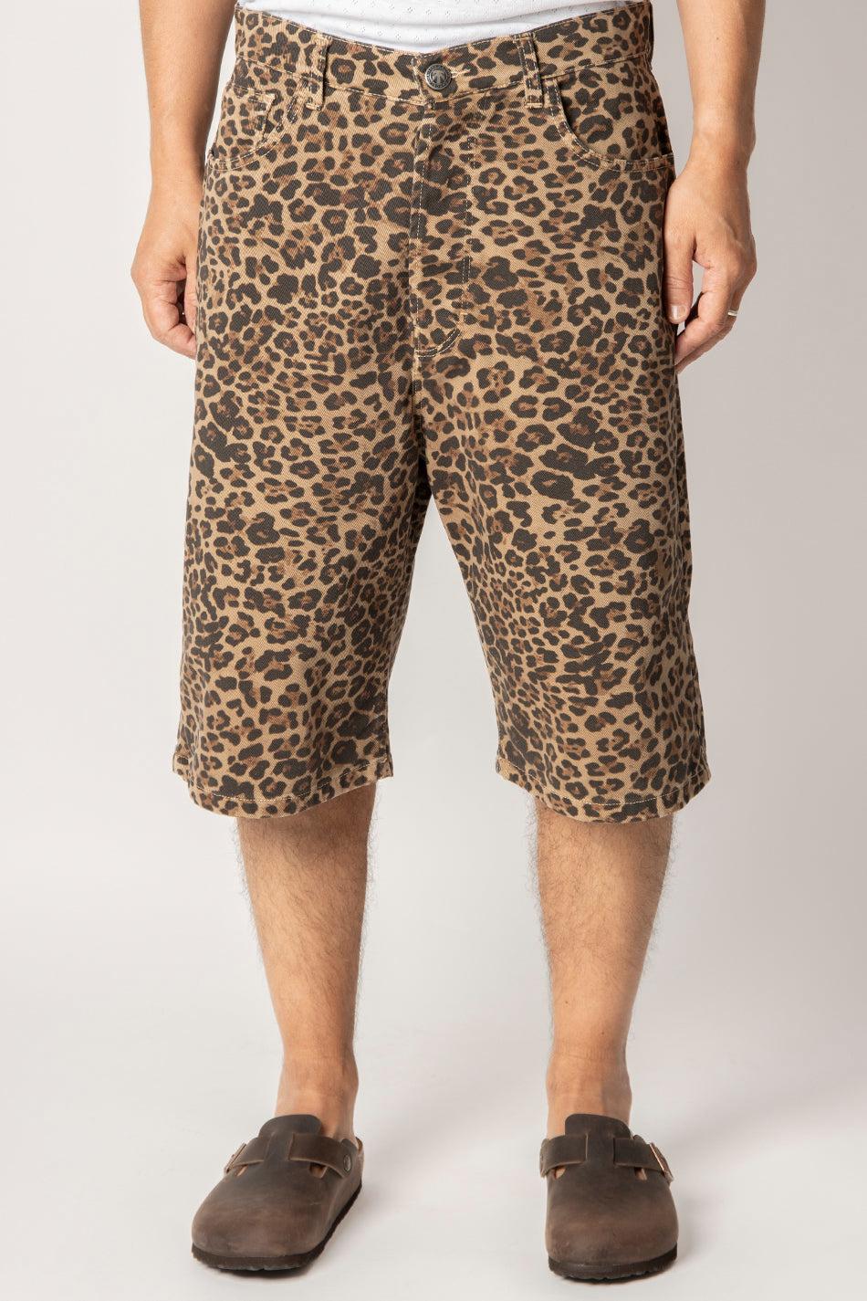 kaotiko Bermuda Loose Leopard Brown Rebajas de fin de temporada