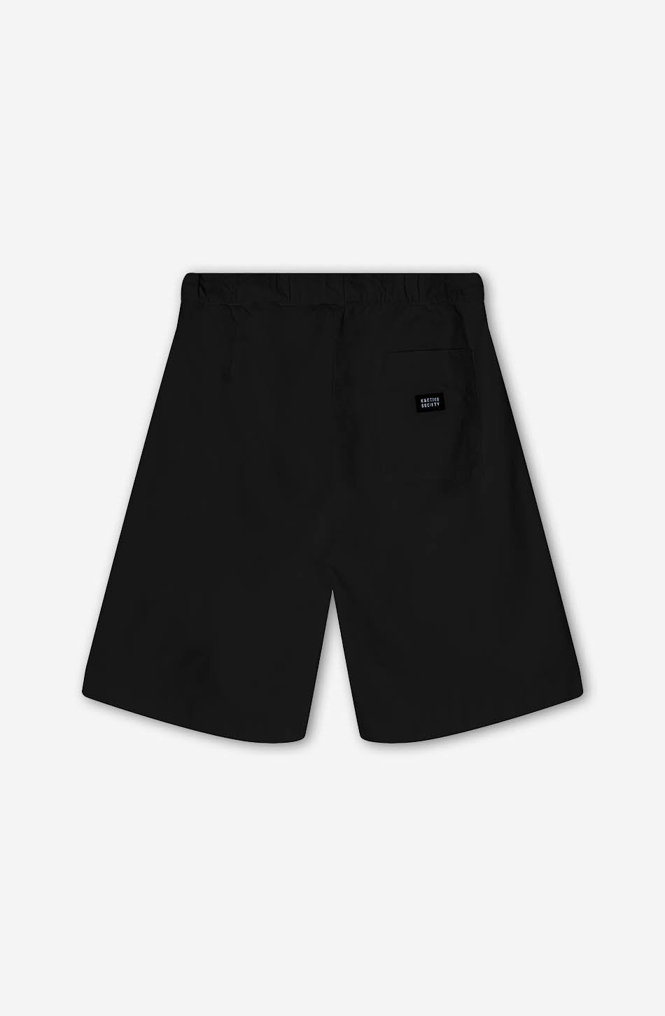 kaotiko Bermuda Relaxed Canvas Pinzas Black 2025