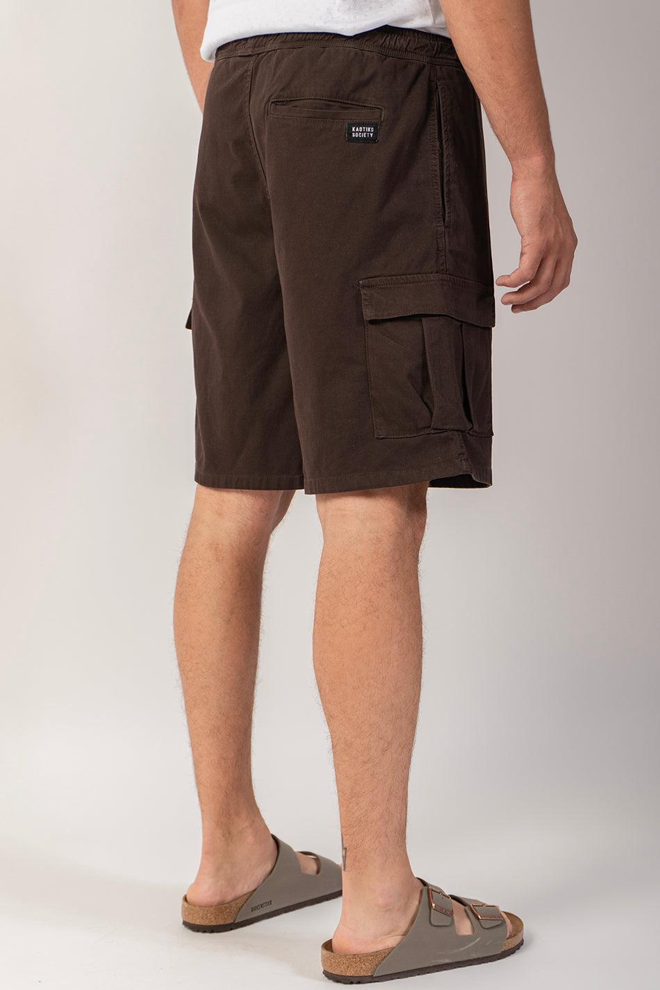 kaotiko Bermuda Cargo Wide Leg Brown Light Outlet