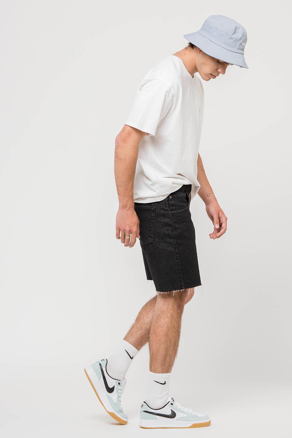 kaotiko Bermuda Baggy Denim Black Rebajas baratas