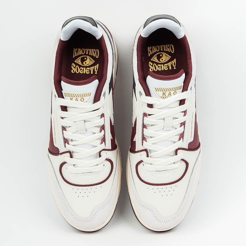 kaotiko Zapatillas Kaotiko Boston Piping Off White / Burgundy Oferta especial de fábrica