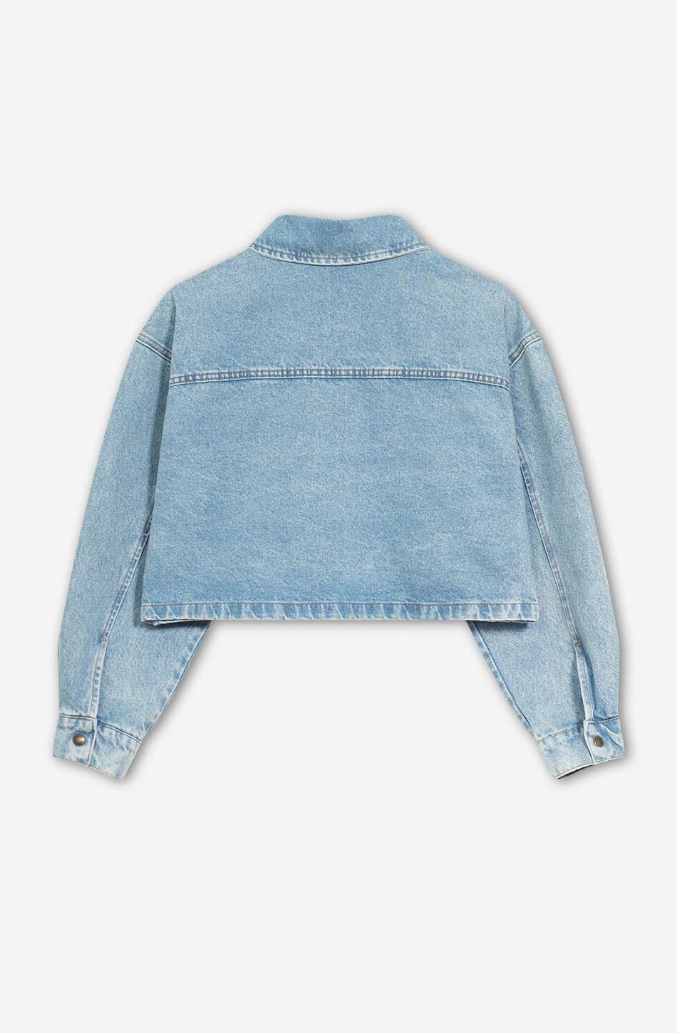 kaotiko Chaqueta Pockets Washed Denim En oferta