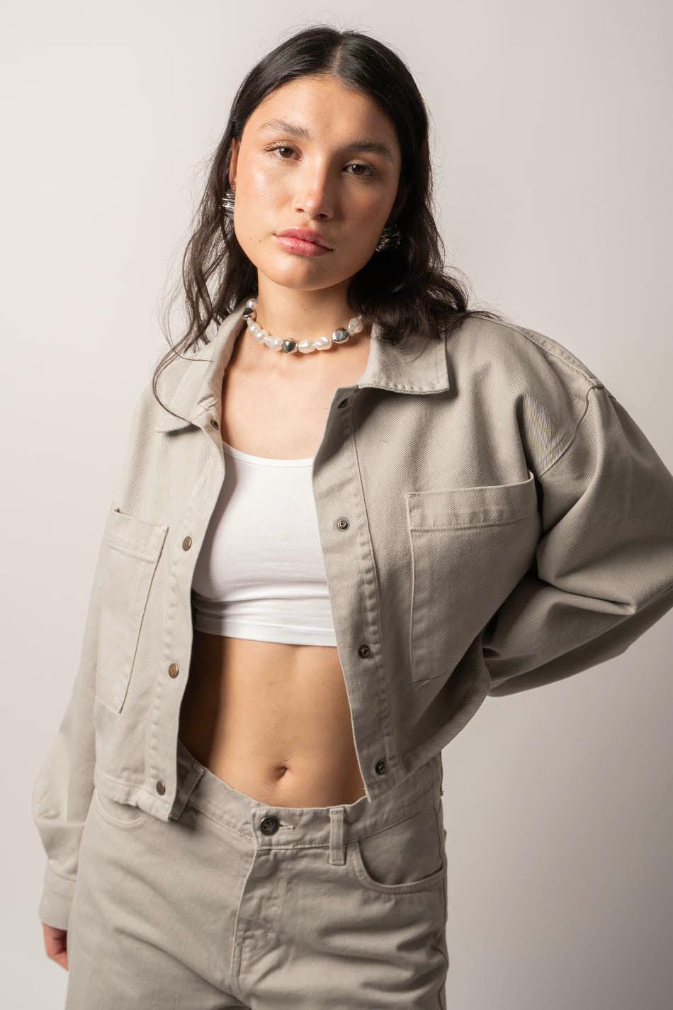 kaotiko Chaqueta Pockets Washed Stone Libre de impuestos