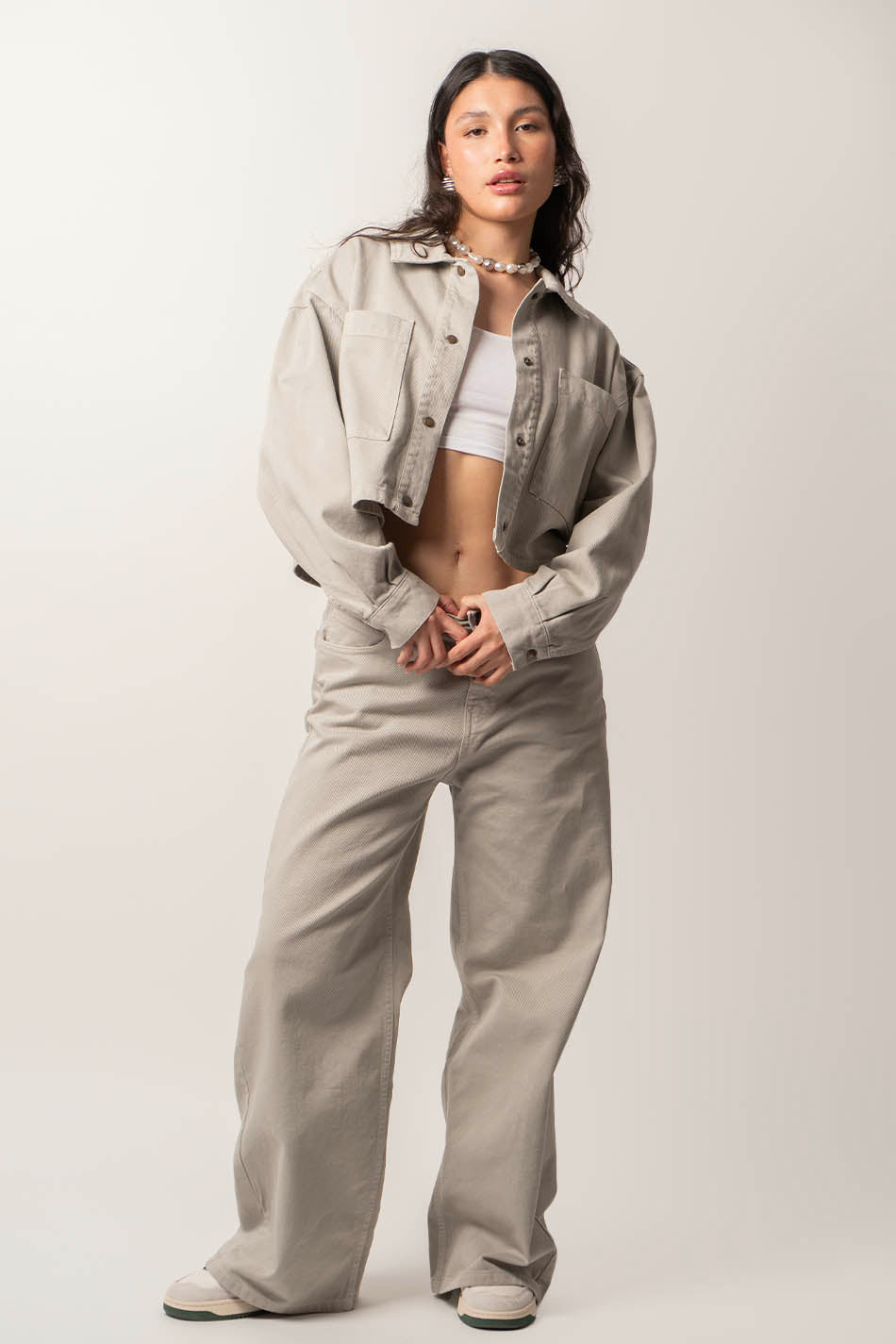 kaotiko Chaqueta Pockets Washed Stone Libre de impuestos