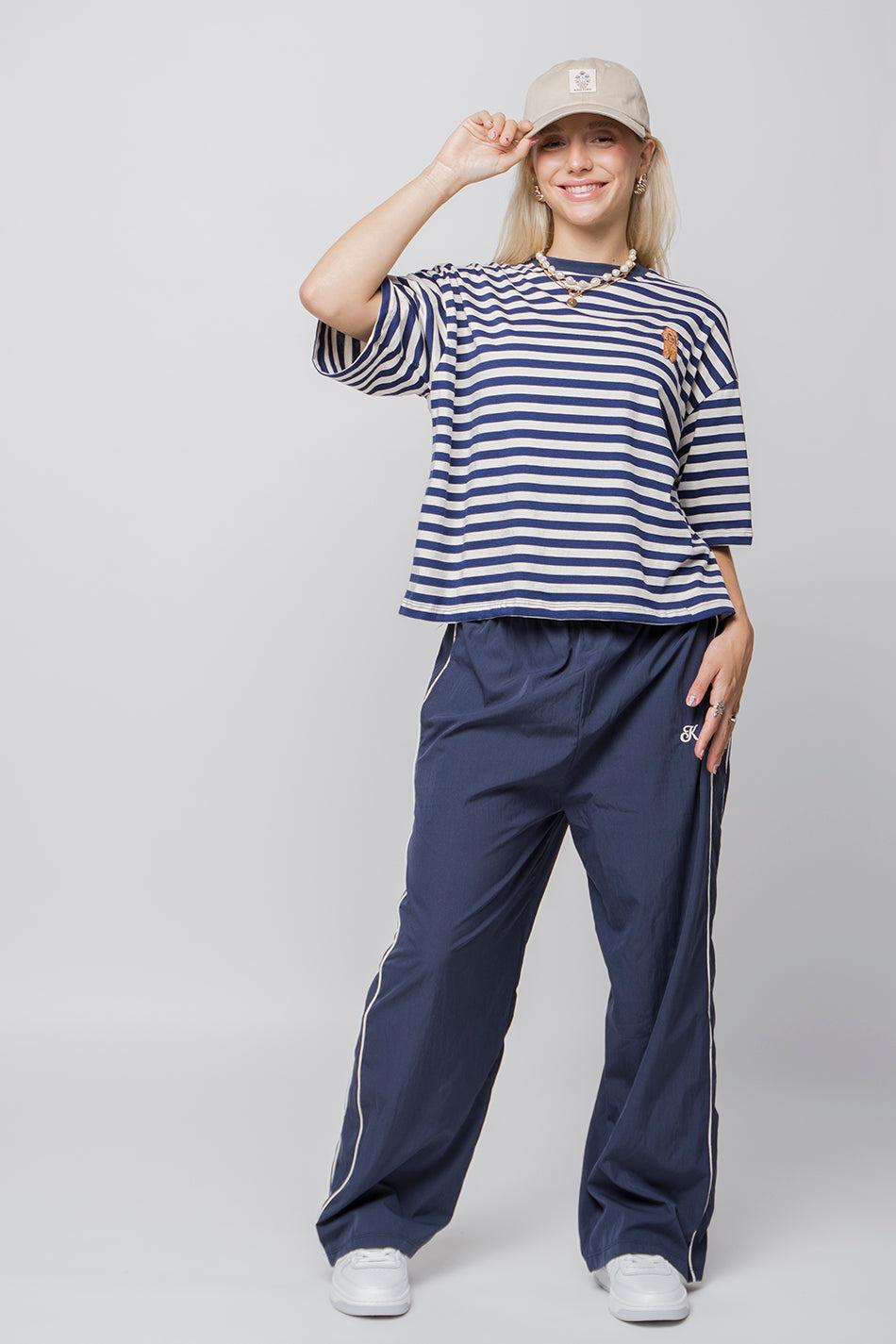 kaotiko Camiseta Stripes Poodle Navy Descuento por venta flash