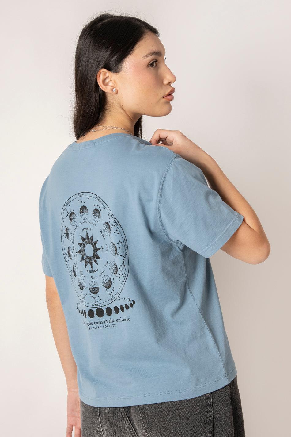 kaotiko Camiseta Washed Oasis Blue Fly Grandes ahorros