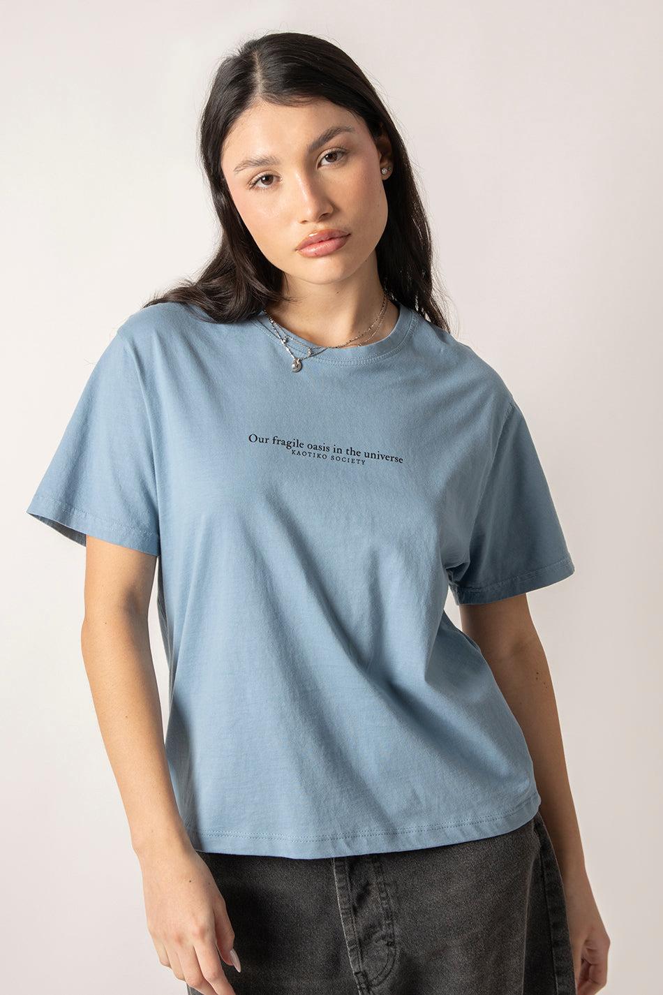 kaotiko Camiseta Washed Oasis Blue Fly Grandes ahorros