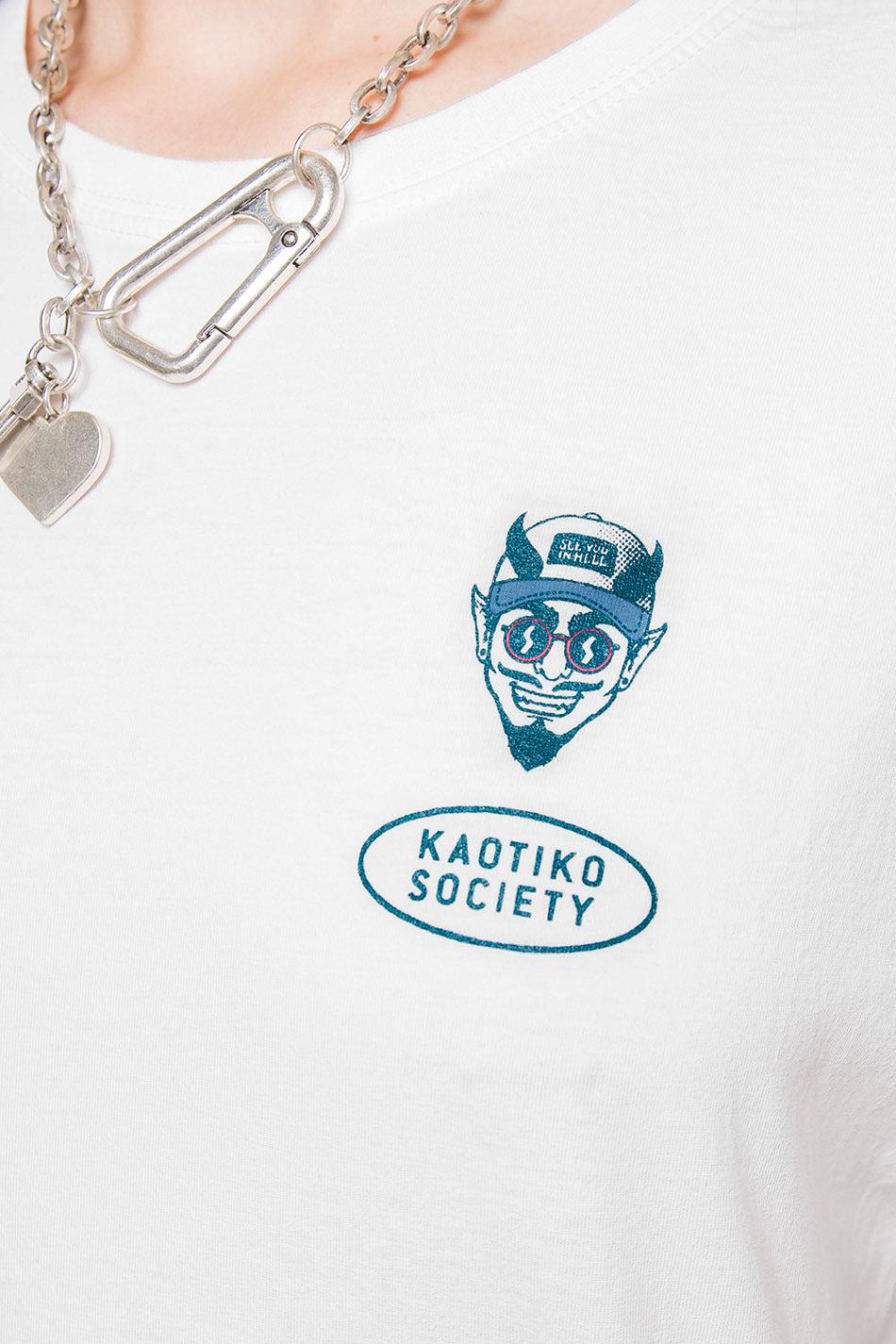kaotiko Camiseta Washed Cold Drinks White Rebajas de fin de temporada