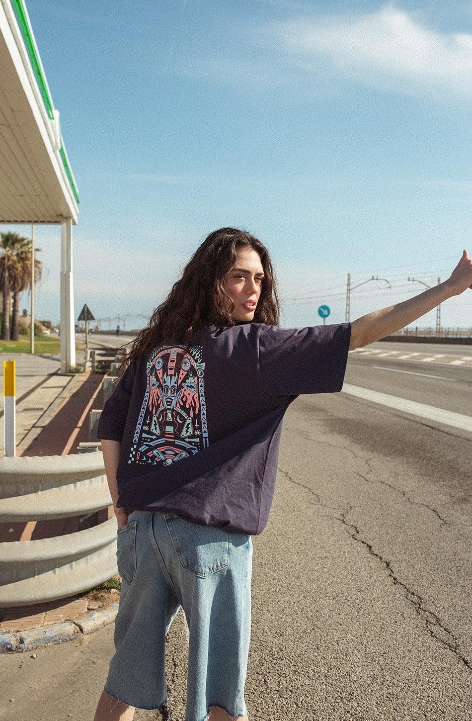 kaotiko Camiseta Pinball Navy Precio ultrabajo