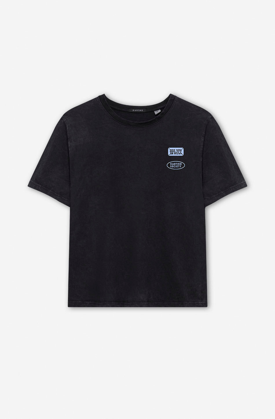 kaotiko Camiseta Washed Pinball Black Devoluciones gratuitas