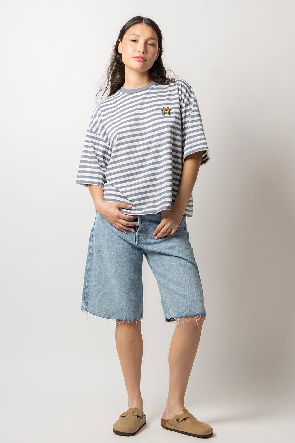 kaotiko Camiseta Violet Heart Stripes Outlet online