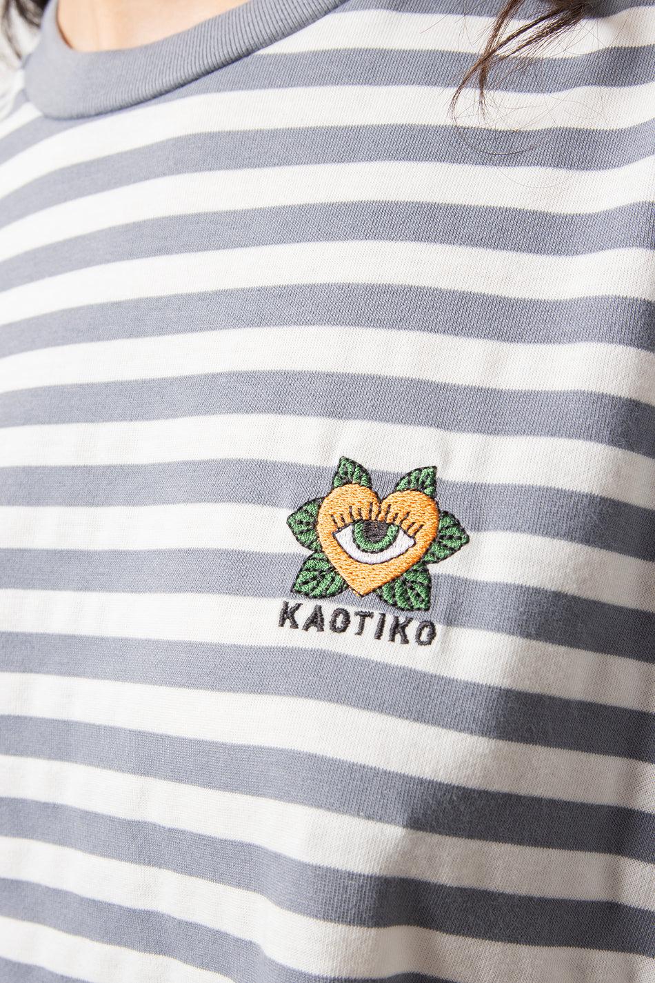 kaotiko Camiseta Violet Heart Stripes Outlet online