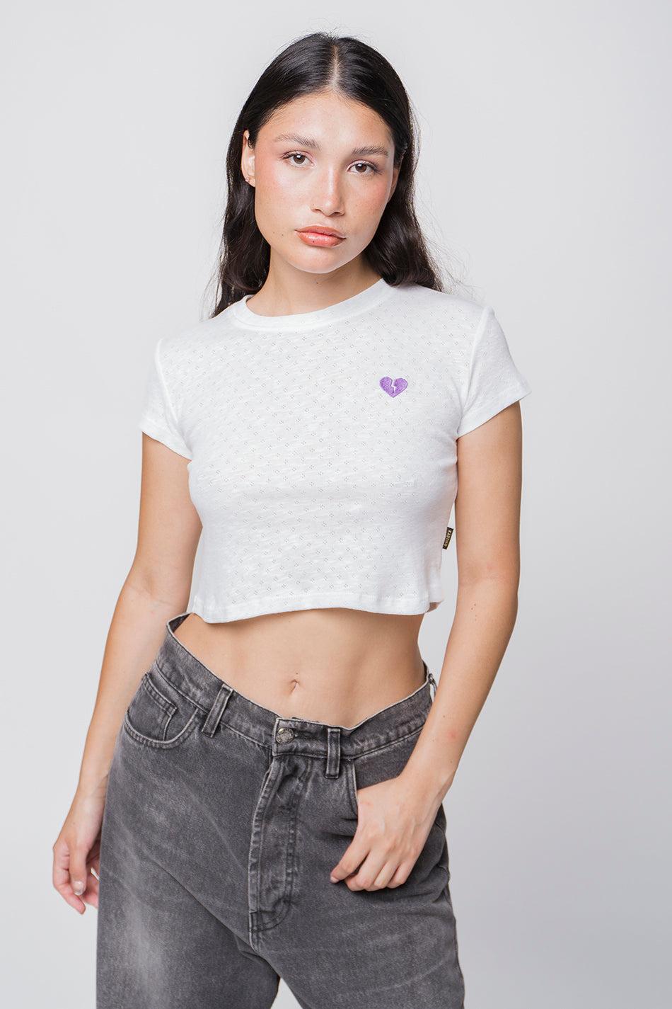 kaotiko Camiseta Broken Heart White/ Mallow Ofertas