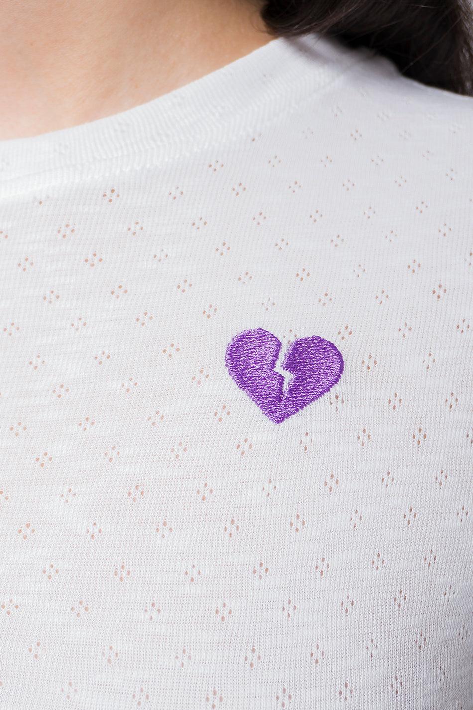 kaotiko Camiseta Broken Heart White/ Mallow Ofertas