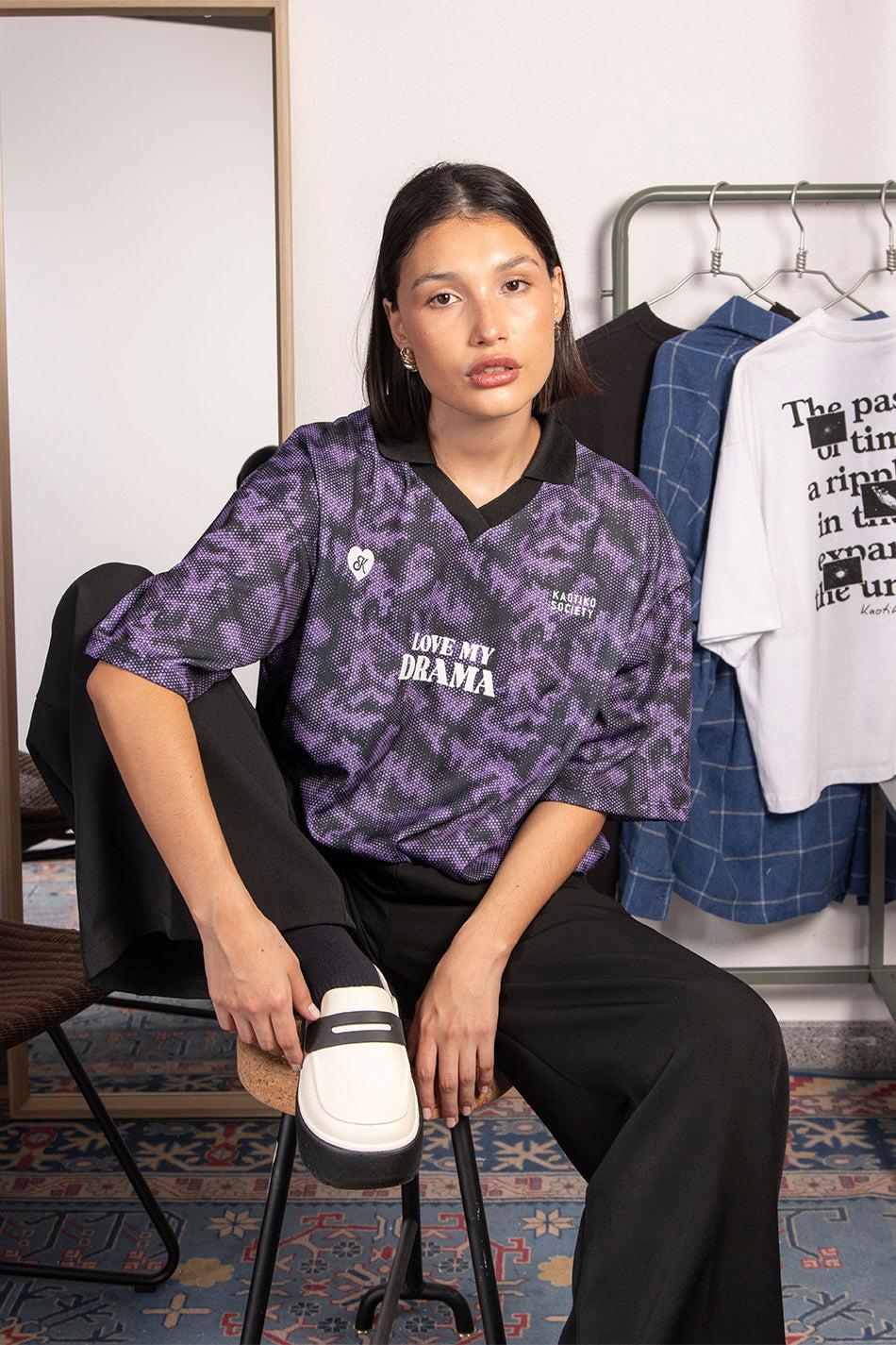 kaotiko Polo Soccer Love My Drama Purple En oferta