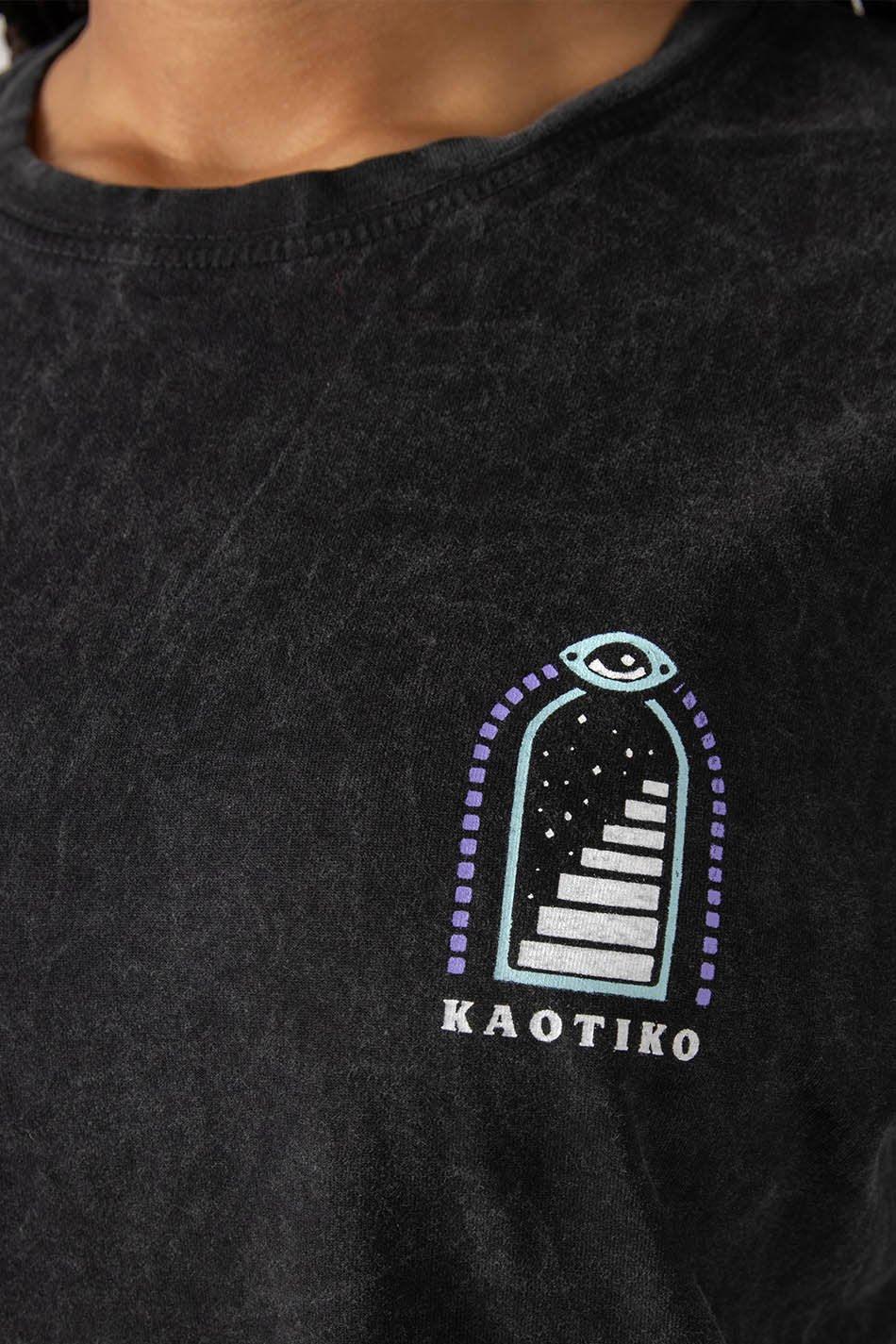 kaotiko Camiseta Washed Trust Your Intuition Black Rebajas baratas