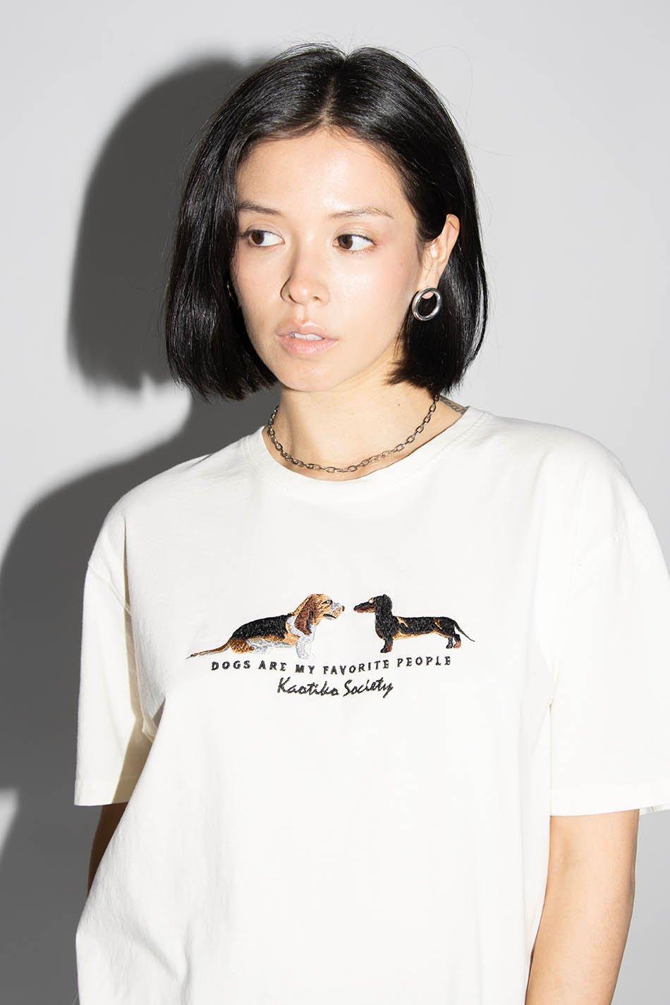 kaotiko Camiseta Washed Puppies Ivory Descuento