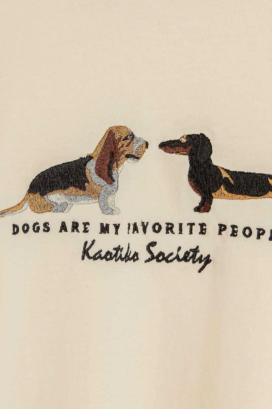 kaotiko Camiseta Washed Puppies Ivory Descuento