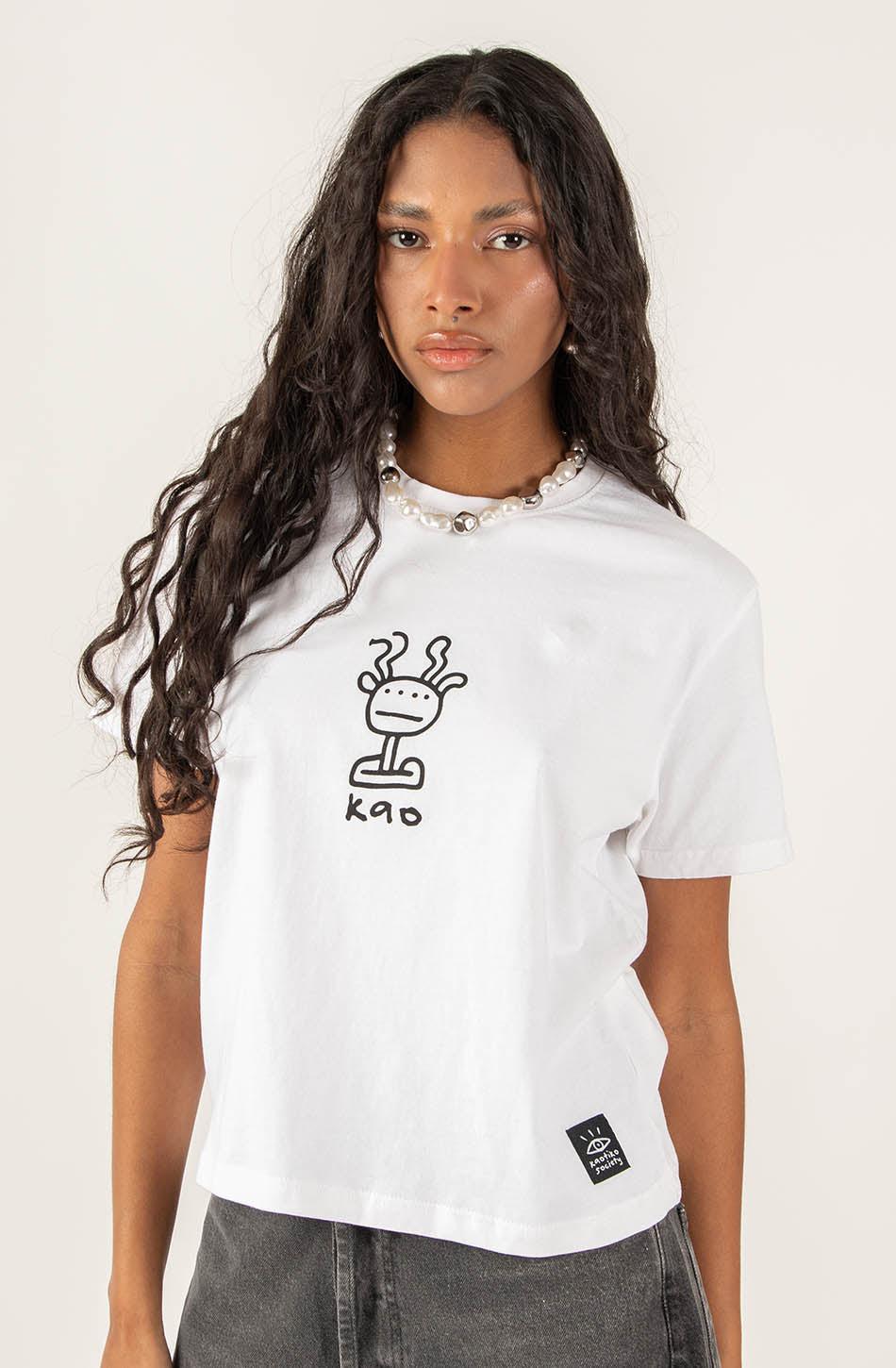 kaotiko Camiseta Washed Boy Eye White Tienda