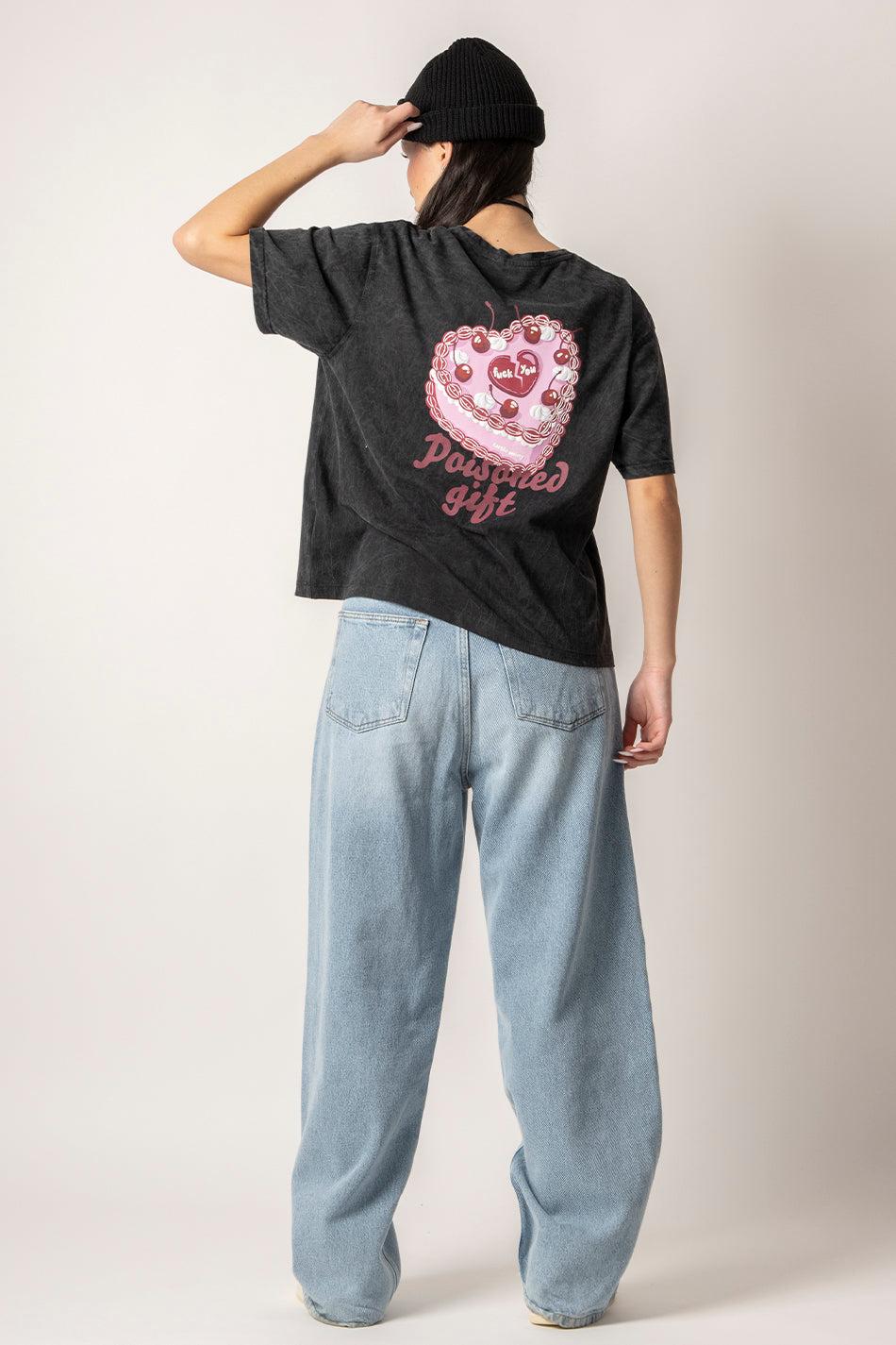 kaotiko Camiseta Washed Poisoned Gift Black Rebajas online
