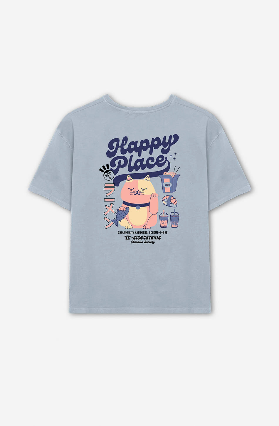 kaotiko Camiseta Washed Happy Place Steel Envío gratis