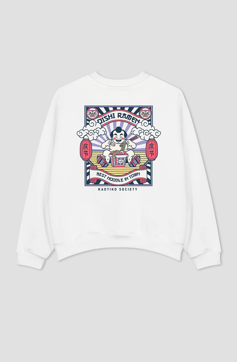 kaotiko Sudadera Organic Cotton Oishi Ramen White Último día